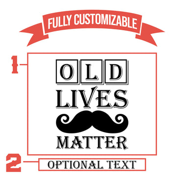 Old Lives Matter 12oz Whiskey Rocks Glass | Bourbon Scotch Lowball Glasses